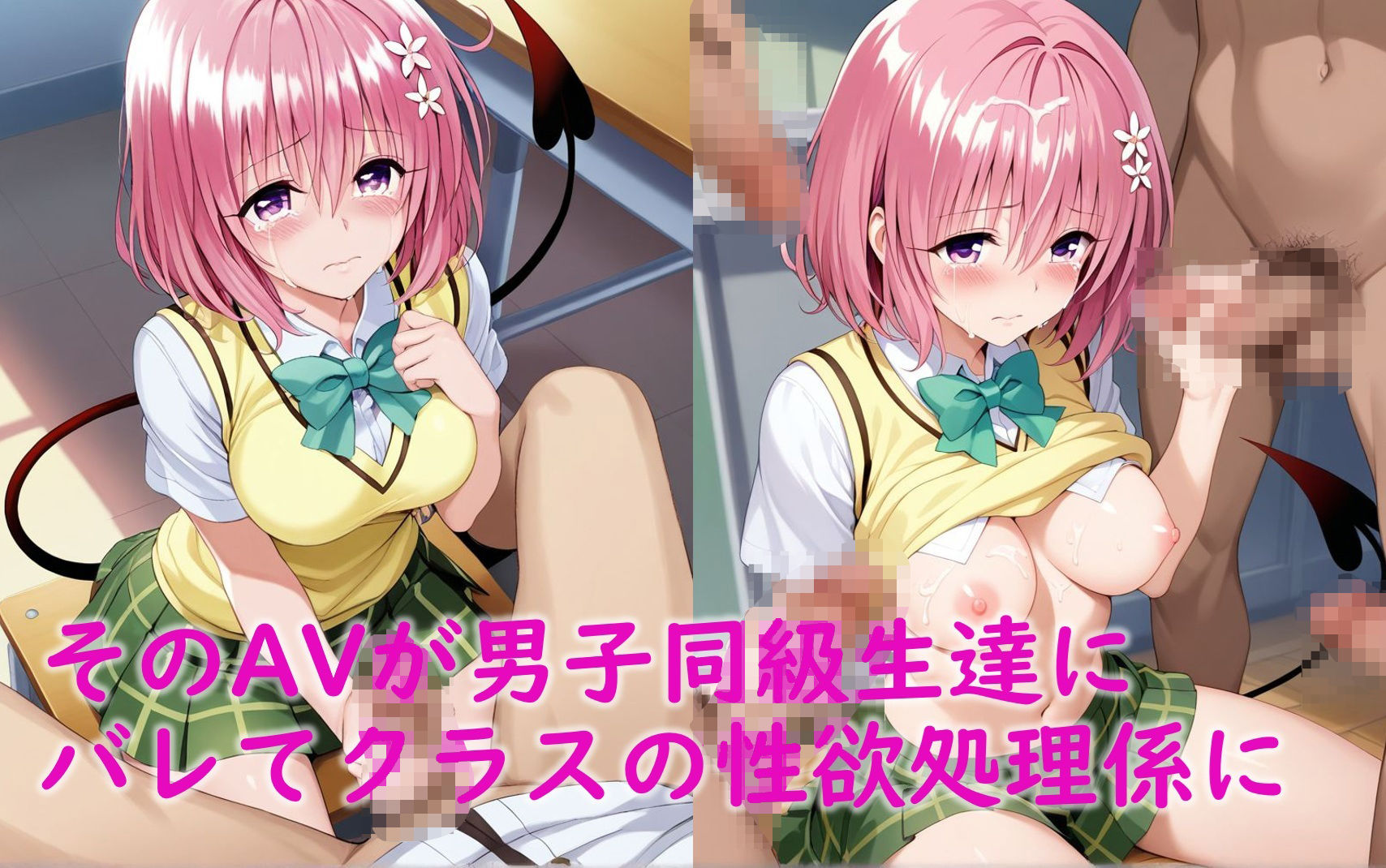 モモが騙されて出演したAVがクラスメイトにバレて輪〇される話 - サンプル画像 7