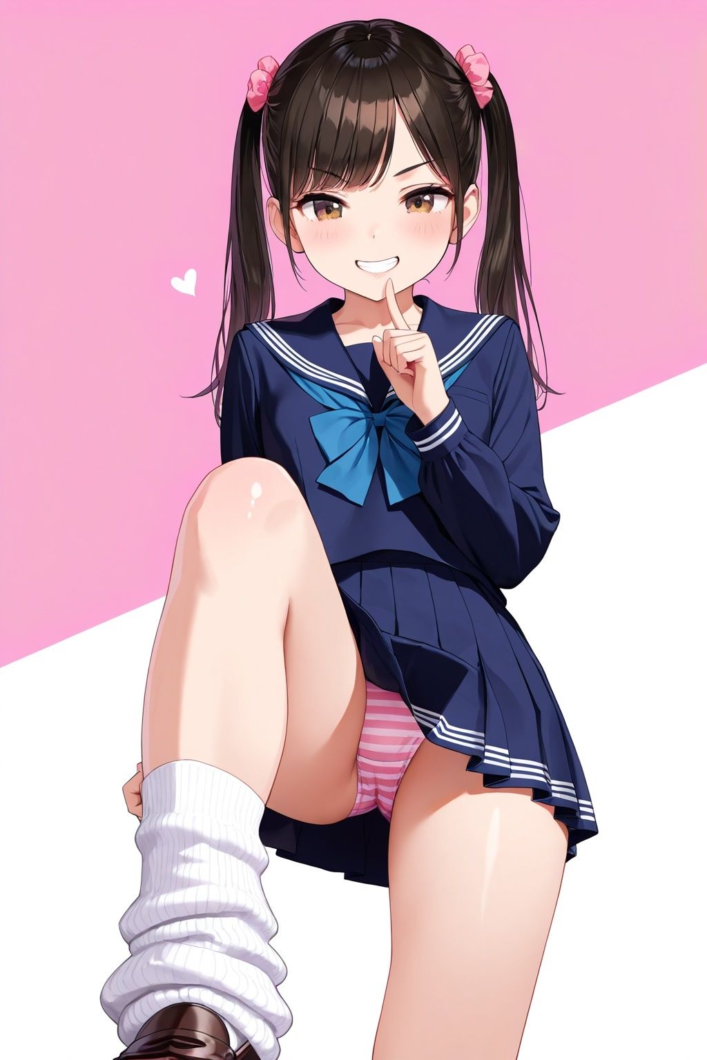 ルーズソックスJKの踏みつけパンチラ - サンプル画像 10