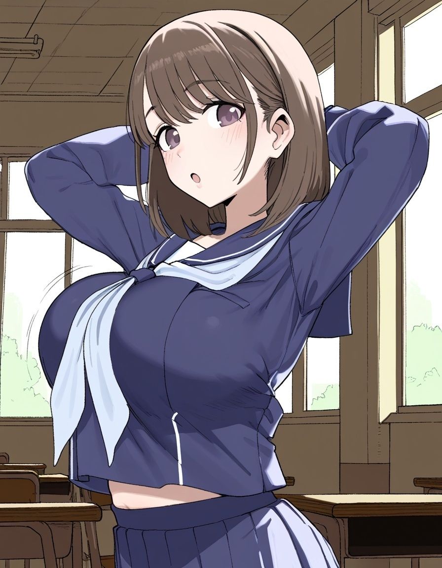 【エロ〇キx寝取られ】中出されまくる巨乳女子〇生 - サンプル画像 1