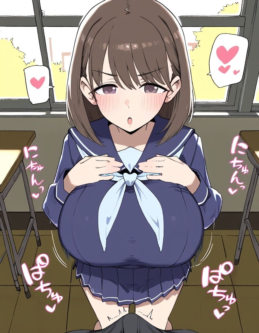 【エロ〇キx寝取られ】中出されまくる巨乳女子〇生 - サンプル画像 2