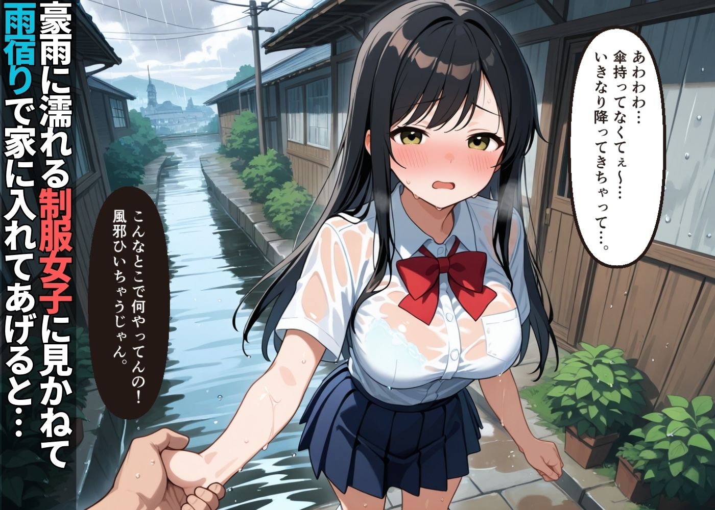 ズブ濡れになった美少女を雨宿りで家に入れてあげたお礼に中出しさせてもらった【淫乱】【ドジっ娘】【女子校生】【CG500枚】 - サンプル画像 2