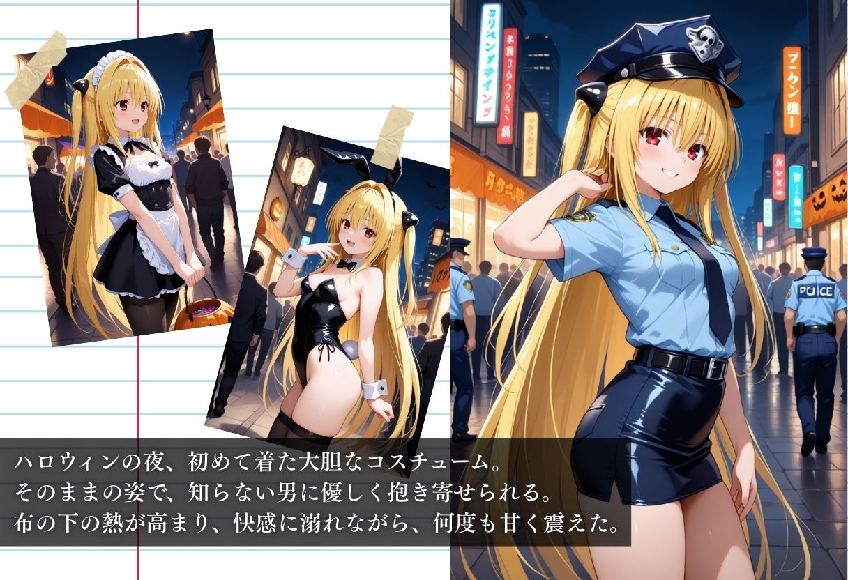 ハロウィンの夜に絶頂コスプレ性行為パーティー 金色の闇編 - サンプル画像 1