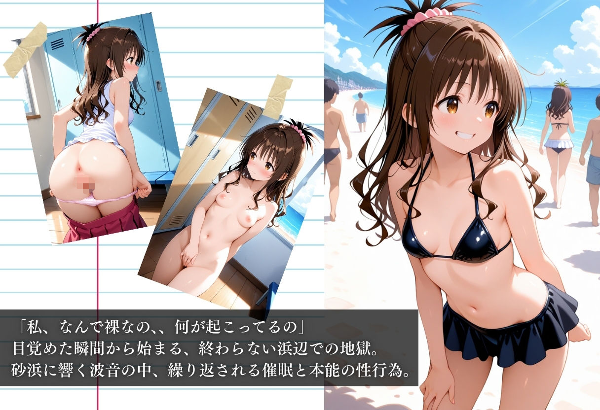 ビーチで催● メチャクチャに犯●れ絶頂する結城美柑。気づいた時には手遅れだった。 - サンプル画像 1