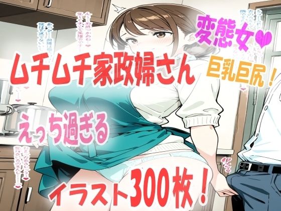 エッチな家政婦さんを雇ったら想像以上にエロ過ぎて興奮がとまらない！イラスト300枚