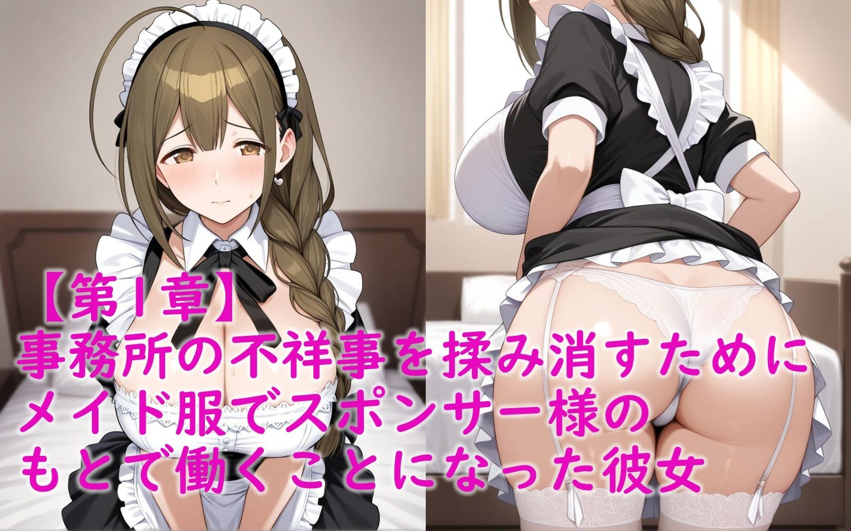 桑〇千雪がメイド姿で枕営業性奉仕＆エロエステで騙されAV撮影 - サンプル画像 2