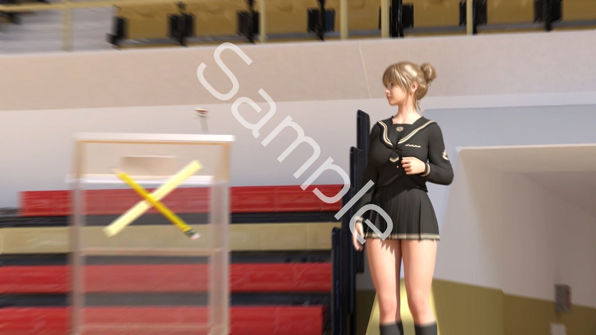 【●100】学生イングリッシュディベート全国大会に生徒会長 一ノ瀬廻里が臨む！Vol.02『選手入場とドスケベ放送部の暗躍再び！』 - サンプル画像 1