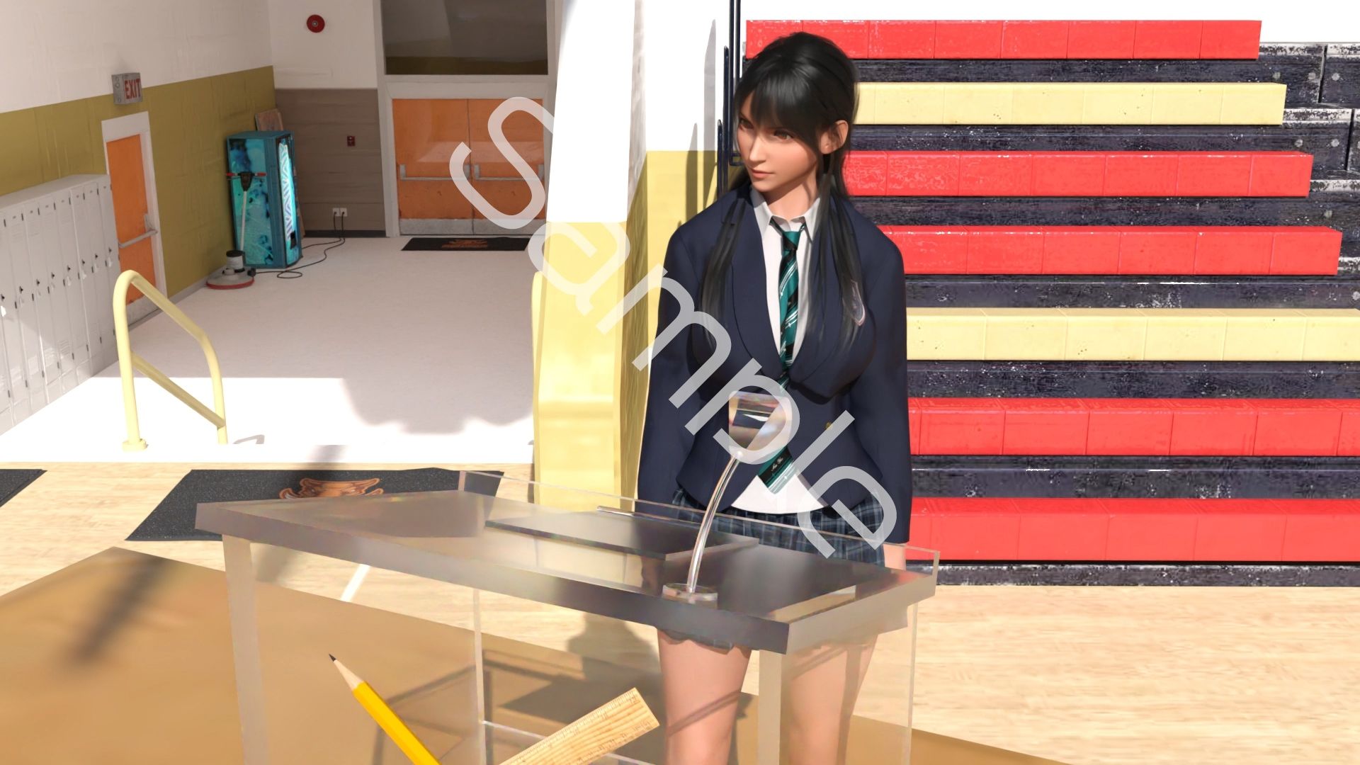 【●100】学生イングリッシュディベート全国大会に生徒会長 一ノ瀬廻里が臨む！Vol.02『選手入場とドスケベ放送部の暗躍再び！』 - サンプル画像 4