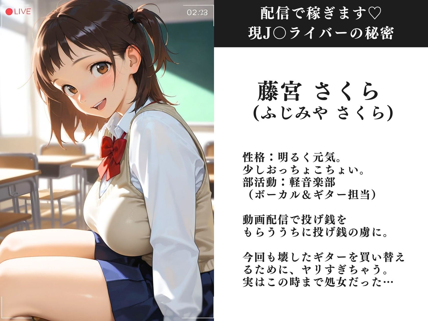配信で稼ぎます（はーと）現J○ライバーの秘密 - サンプル画像 1