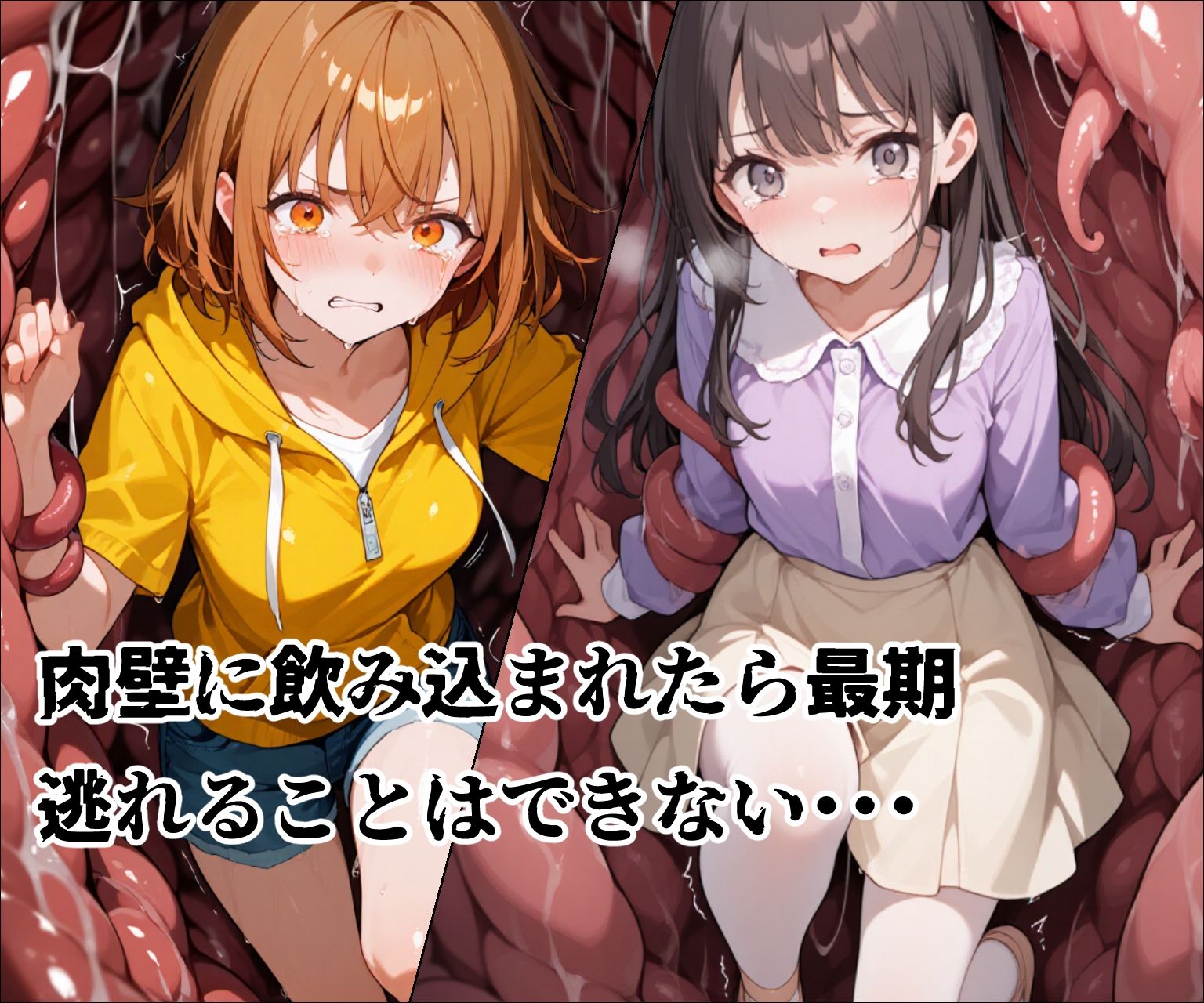 肉壁ノ檻 異形に捕らわれた女の子たちは丸呑みの末、終わらない快楽地獄に堕ちる… - サンプル画像 5
