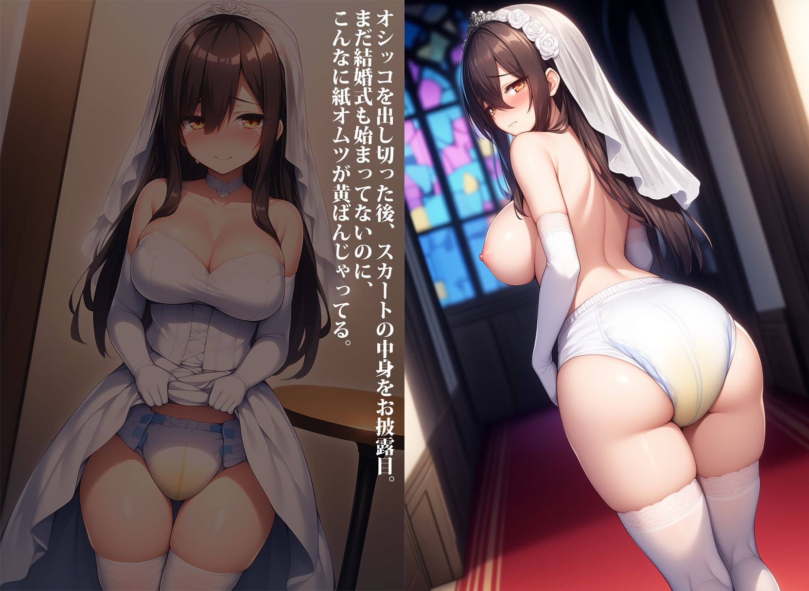 頼もしかった女上司が花嫁衣装でお漏らしするまで - サンプル画像 10