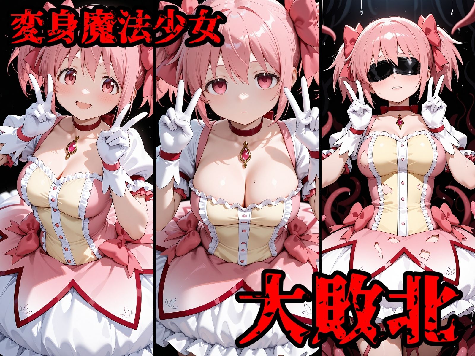 完全敗北魔法少女 ま〇か ほ〇ら 屈服するまでが魔法少女だ1 - サンプル画像 1