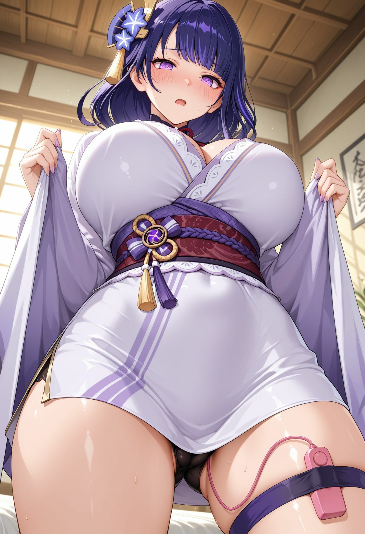 種付けおじさんがヒロインを孕ませる話【雷電将軍】 - サンプル画像 2