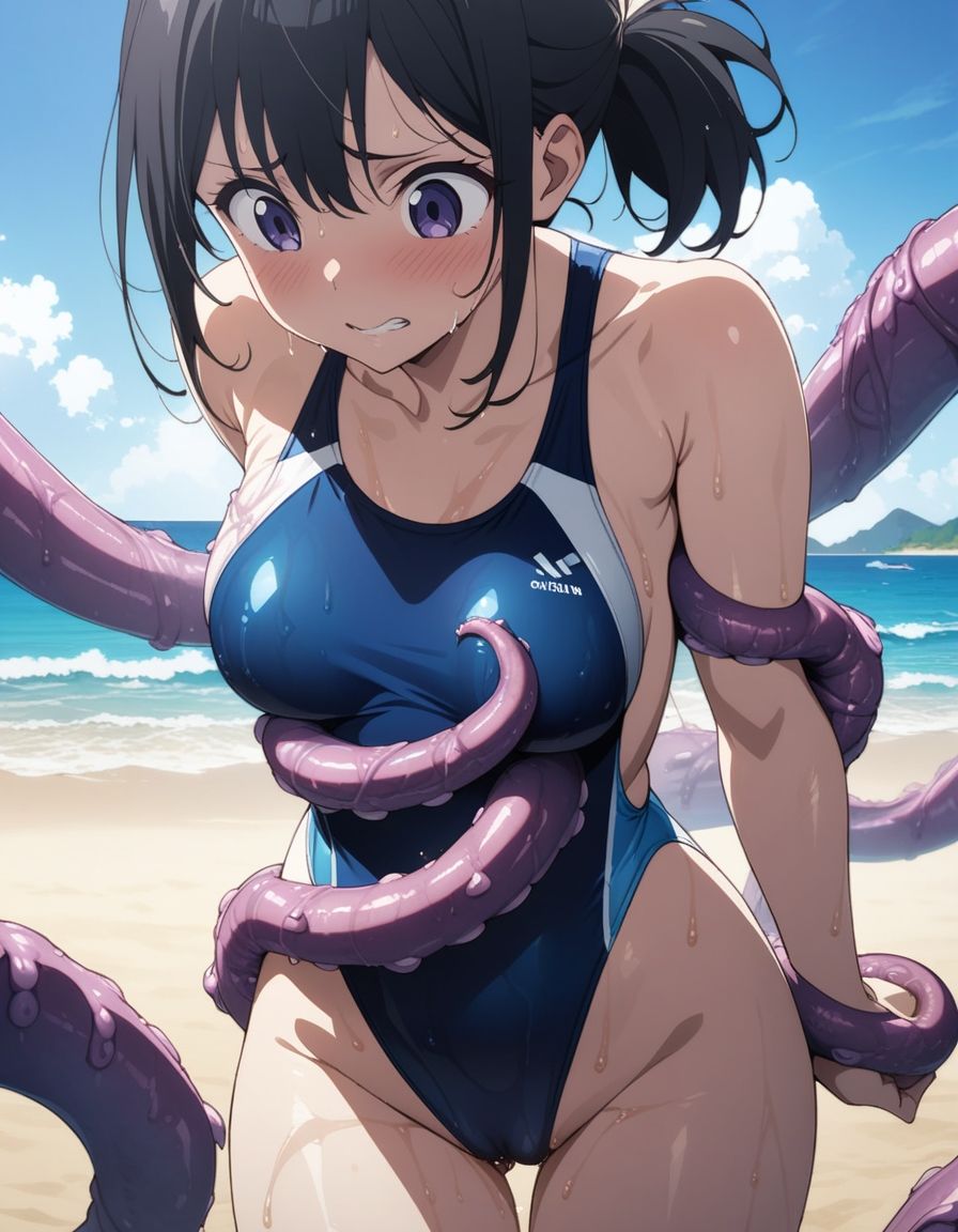 競泳水着DEうねうね - サンプル画像 1