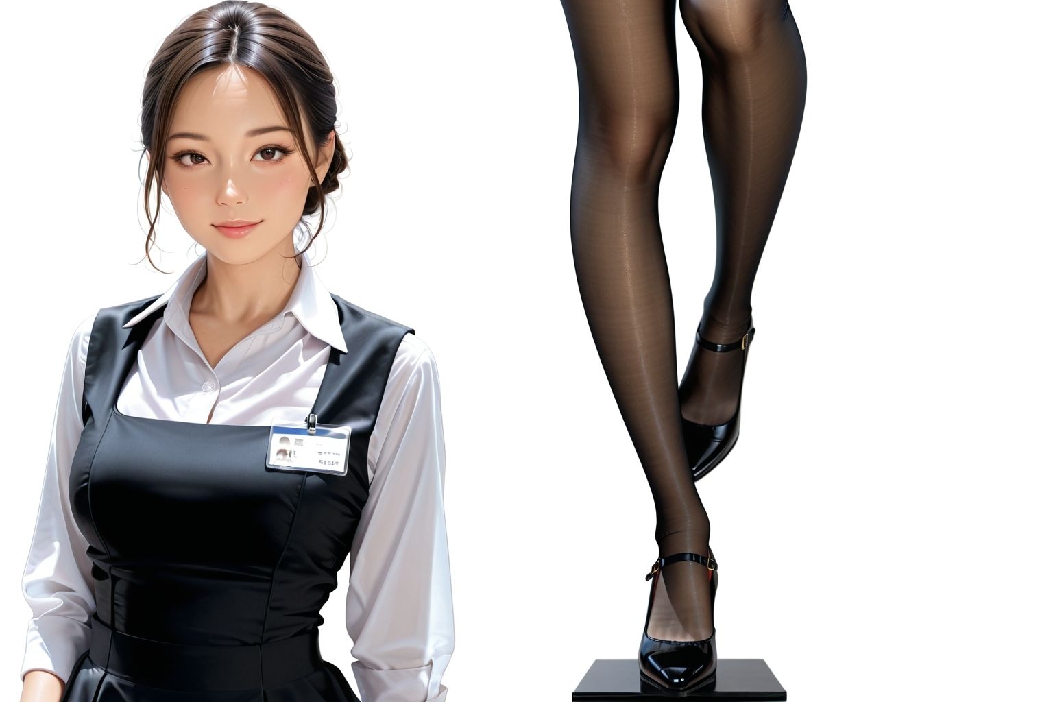 パンスト秘書の巨乳管理 - サンプル画像 1