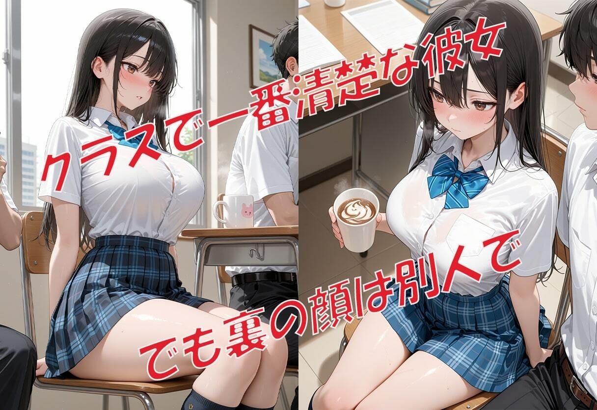 学校で一番清楚な彼女  裏の顔はドスケベだった - サンプル画像 1