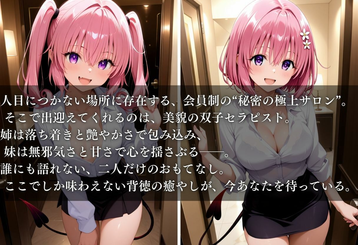 秘密の極上サロン〜双子セラピストのおもてなし〜 ナナ＆モモ編 - サンプル画像 1