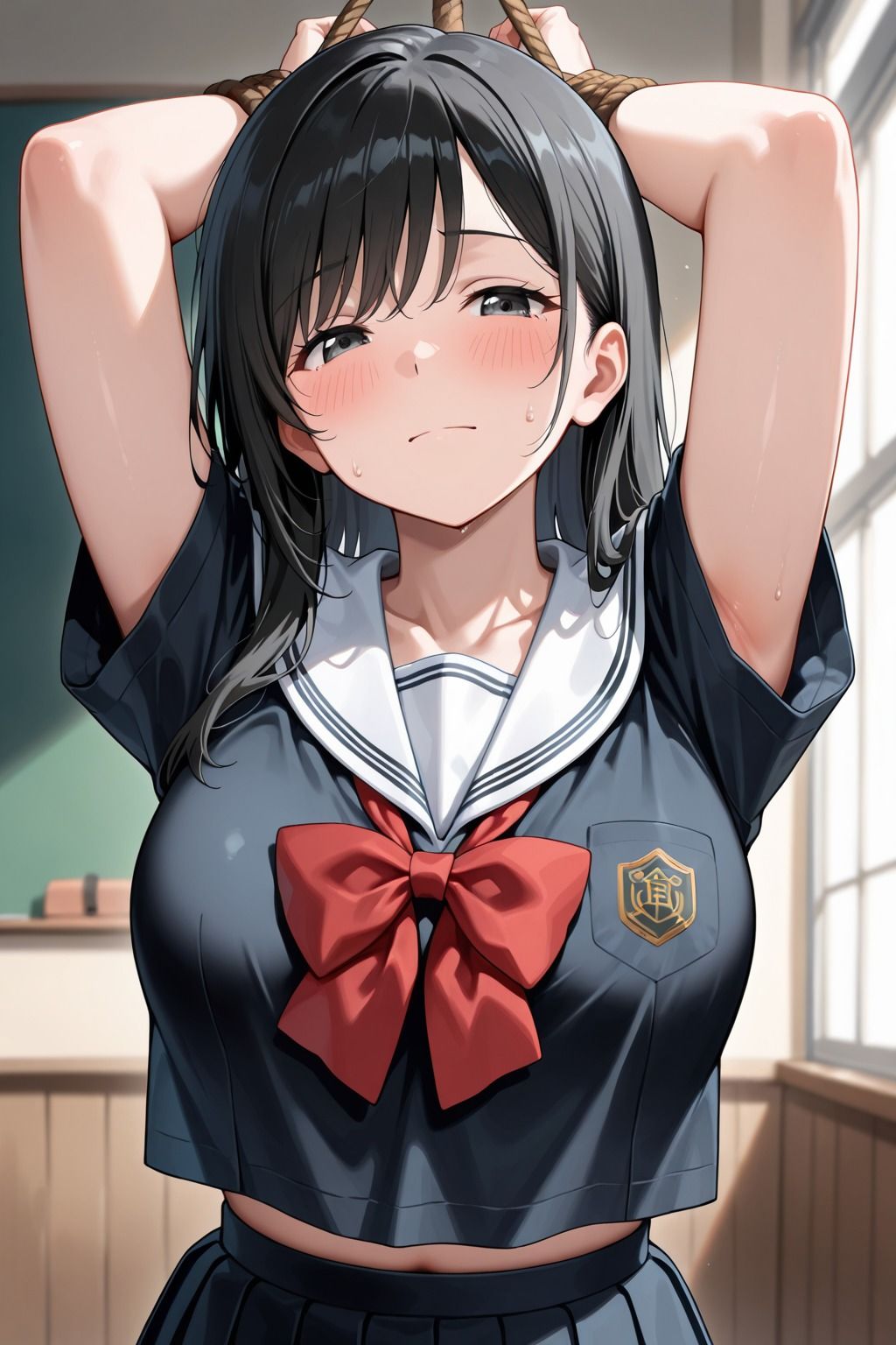 クラスの女子の裏の顔は緊縛好きなド変態 - サンプル画像 1