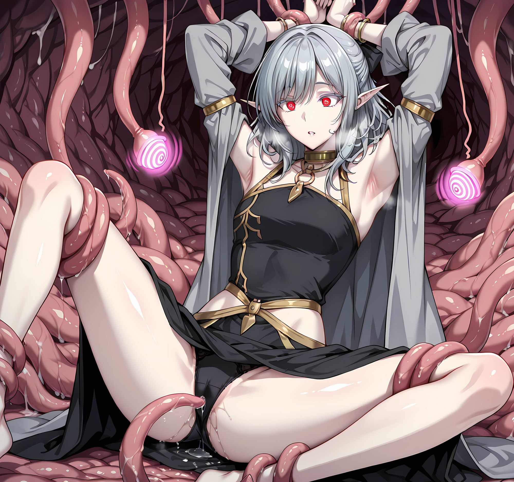 アトゥ洗脳丸呑み悪堕ち〜淫魔化搾精〜 - サンプル画像 4