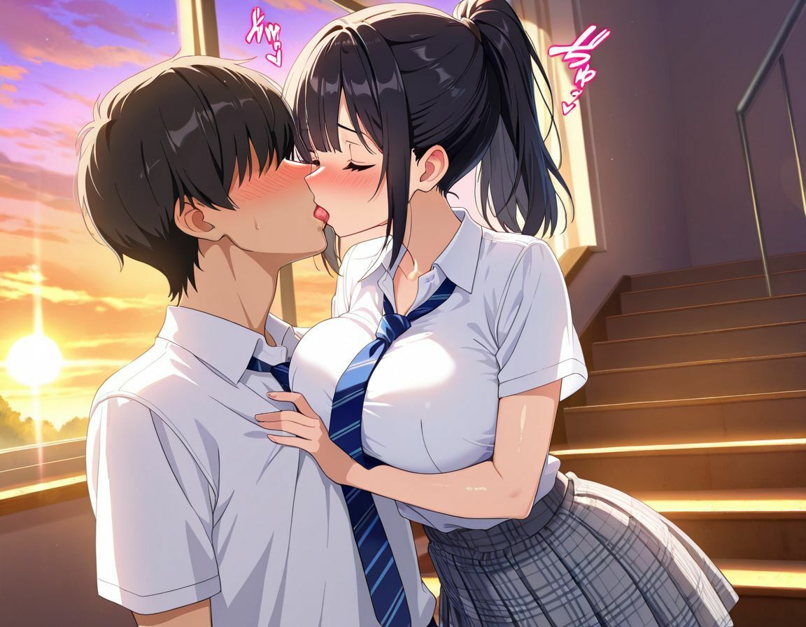 巨乳女子校生種付け - サンプル画像 1