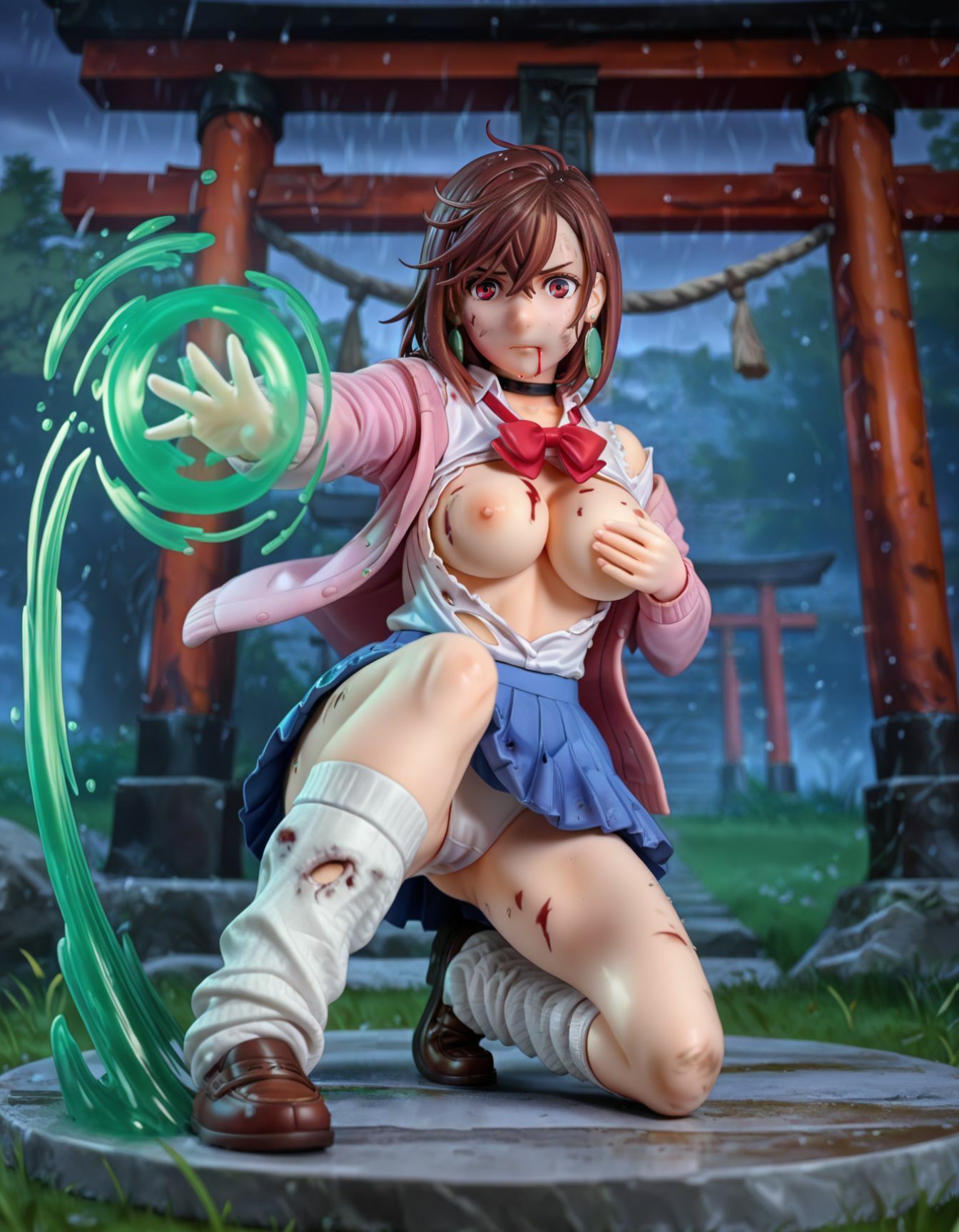 綾〇桃 フィギュア風イラストコレクション - サンプル画像 5