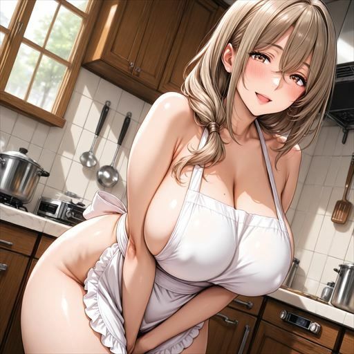 巨乳×裸エプロン - サンプル画像 2