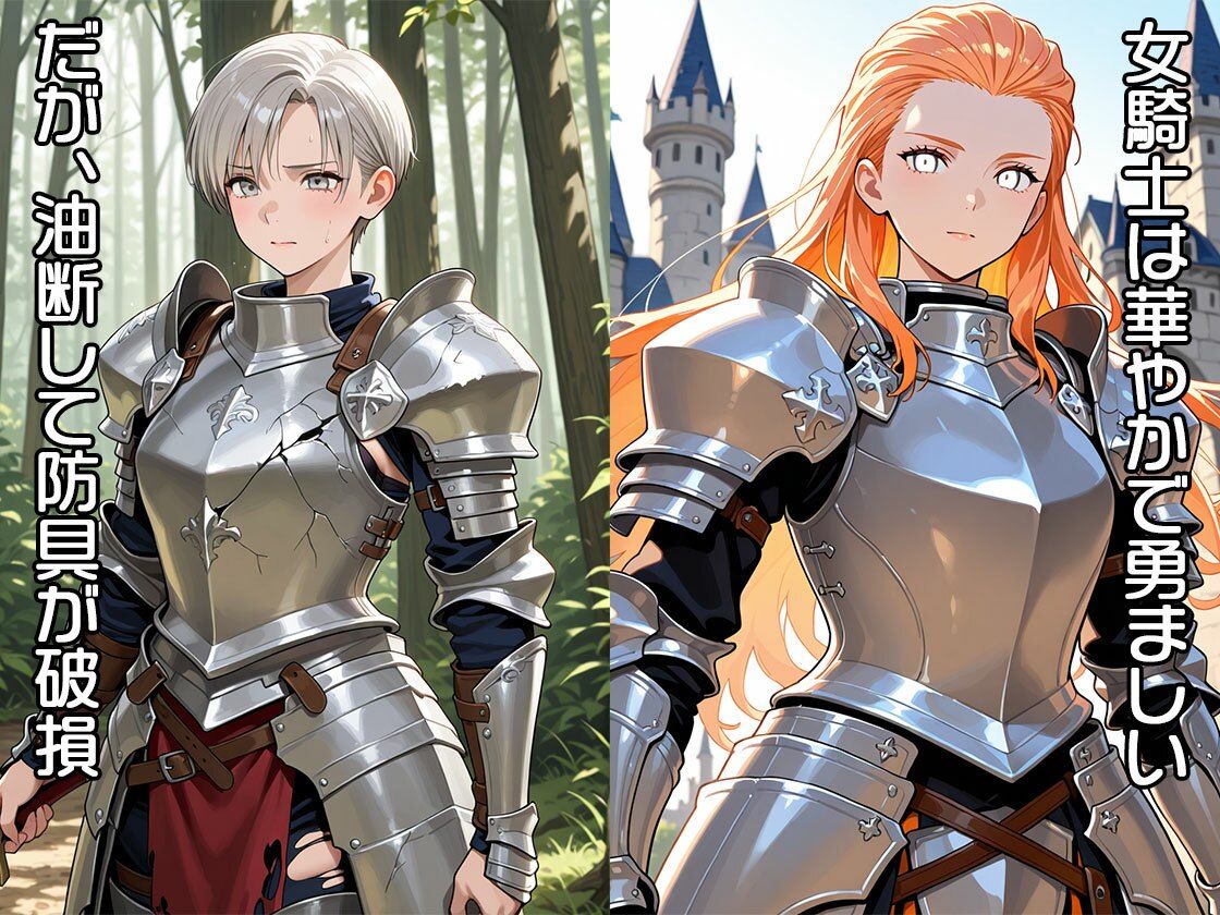 ゴブリンの森で罠に掛かった女騎士様は酷い目に合う（CG100枚） - サンプル画像 1
