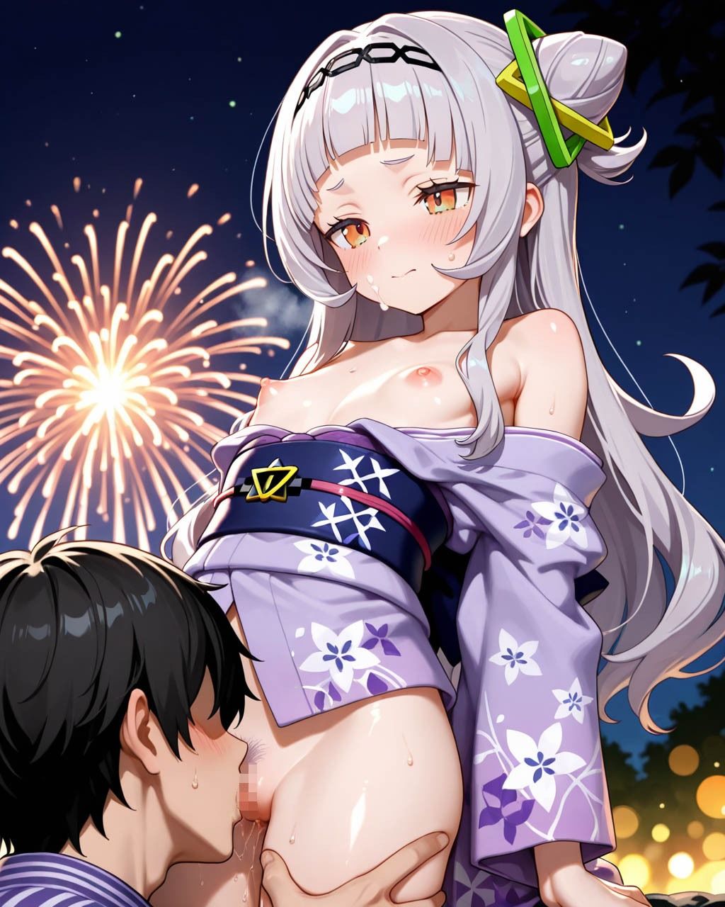 シ〇ンと夏祭りと花火と… - サンプル画像 3