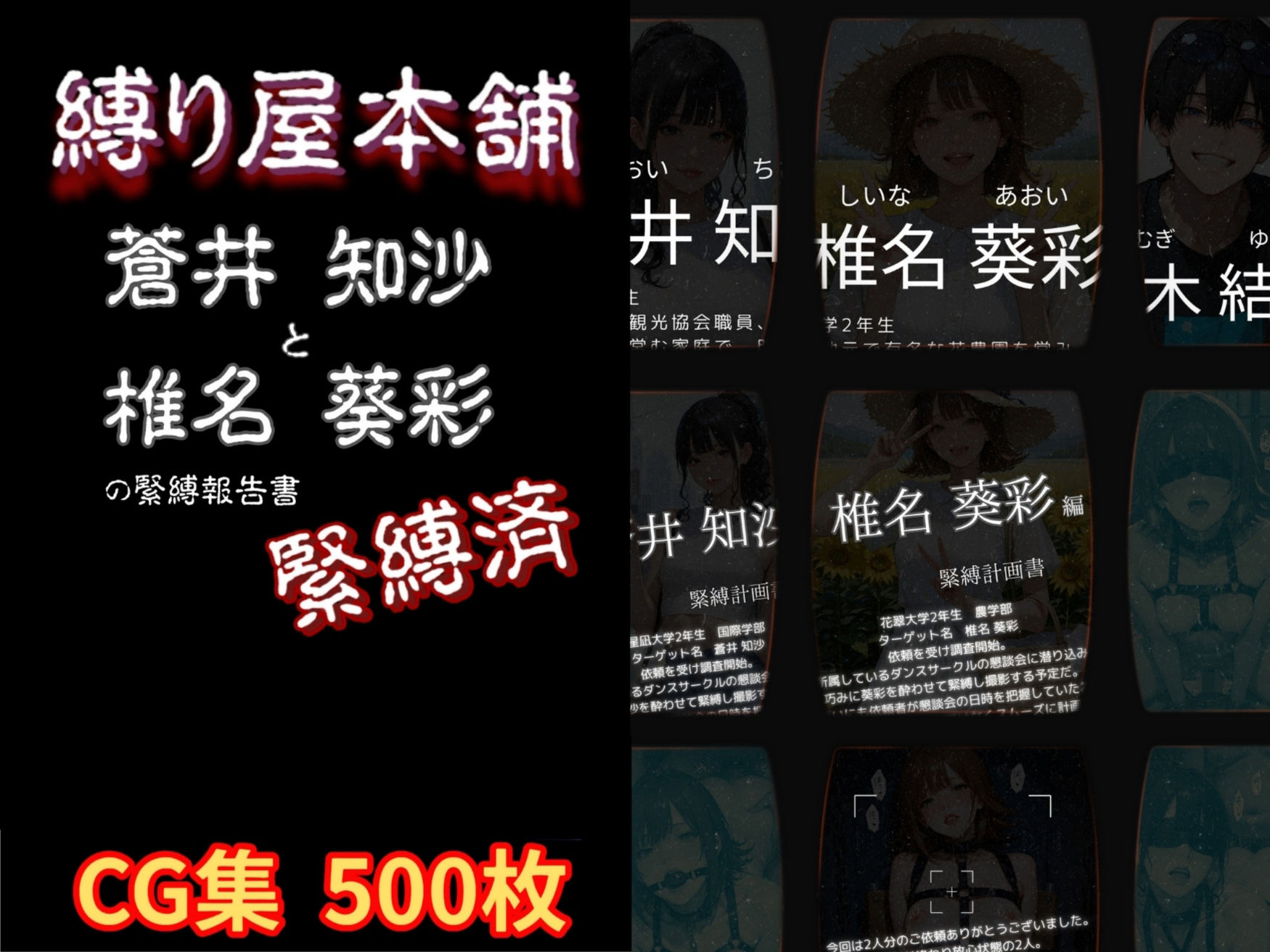 縛り屋本舗〜蒼井 知沙と椎名 葵彩の緊縛報告書 - サンプル画像 1