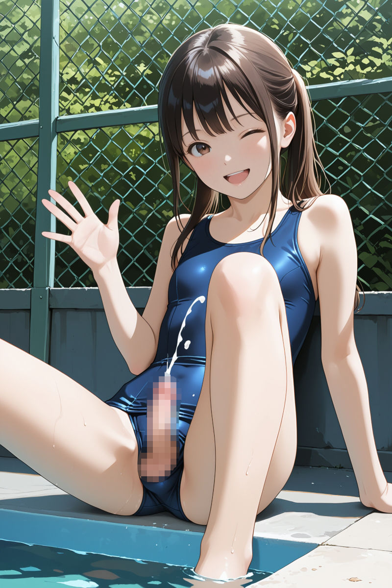 触ってないのに勝手に出ちゃう！ふたなり娘ノーハンド射精 - サンプル画像 2