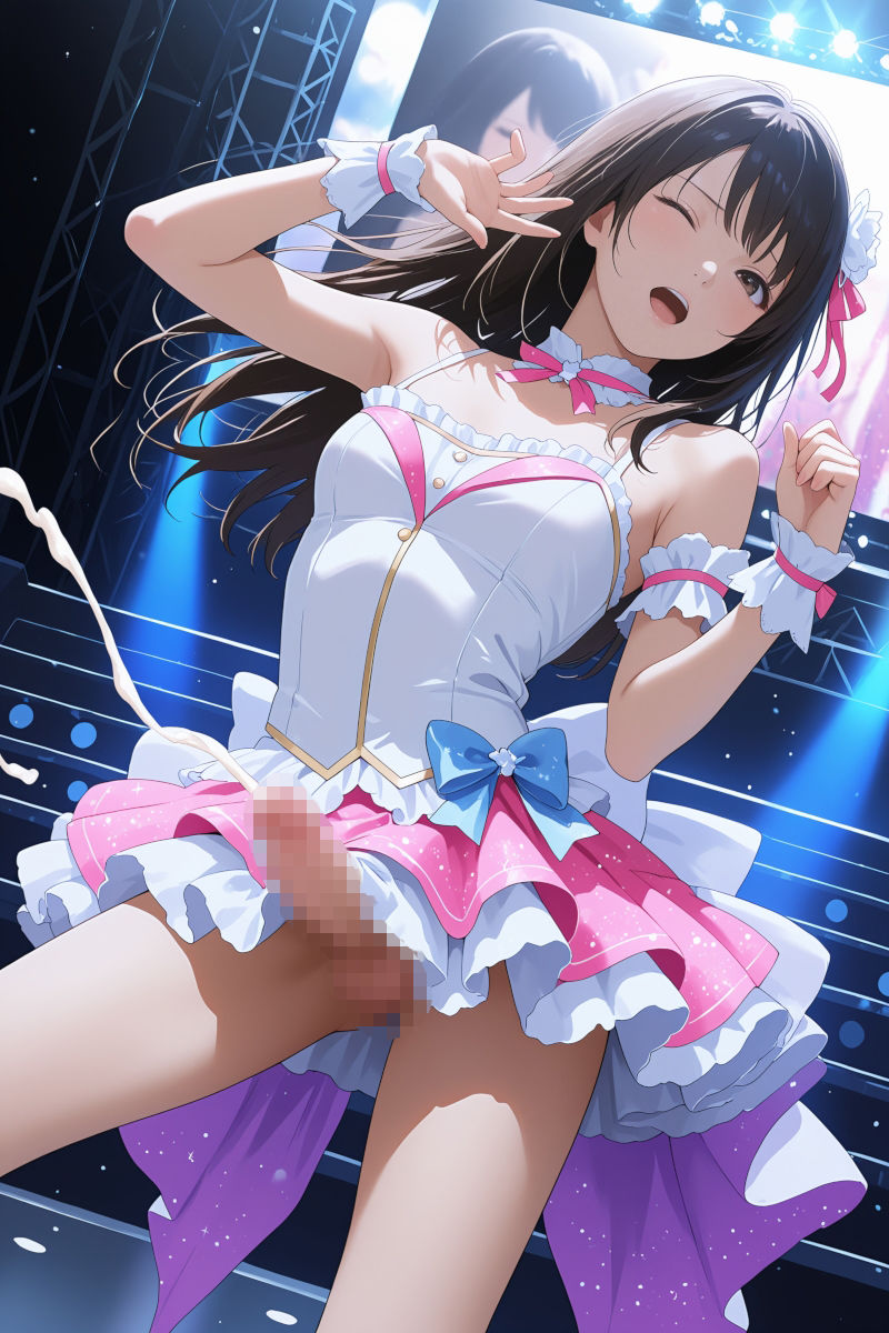 触ってないのに勝手に出ちゃう！ふたなり娘ノーハンド射精 - サンプル画像 5