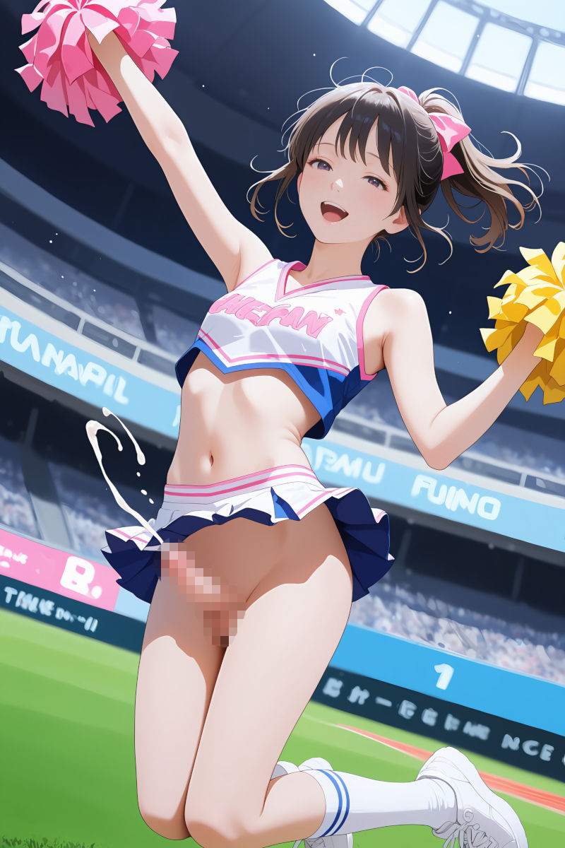 触ってないのに勝手に出ちゃう！ふたなり娘ノーハンド射精 - サンプル画像 8