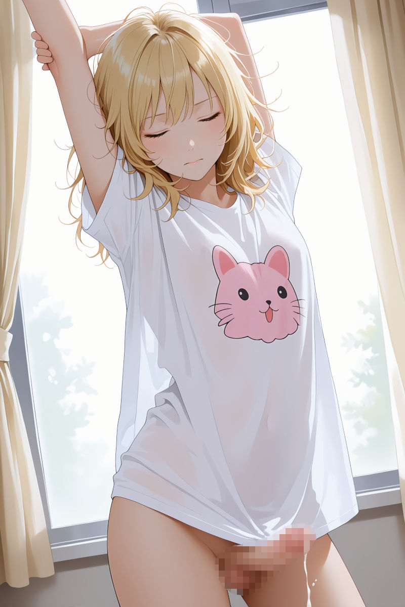 触ってないのに勝手に出ちゃう！ふたなり娘ノーハンド射精 - サンプル画像 9