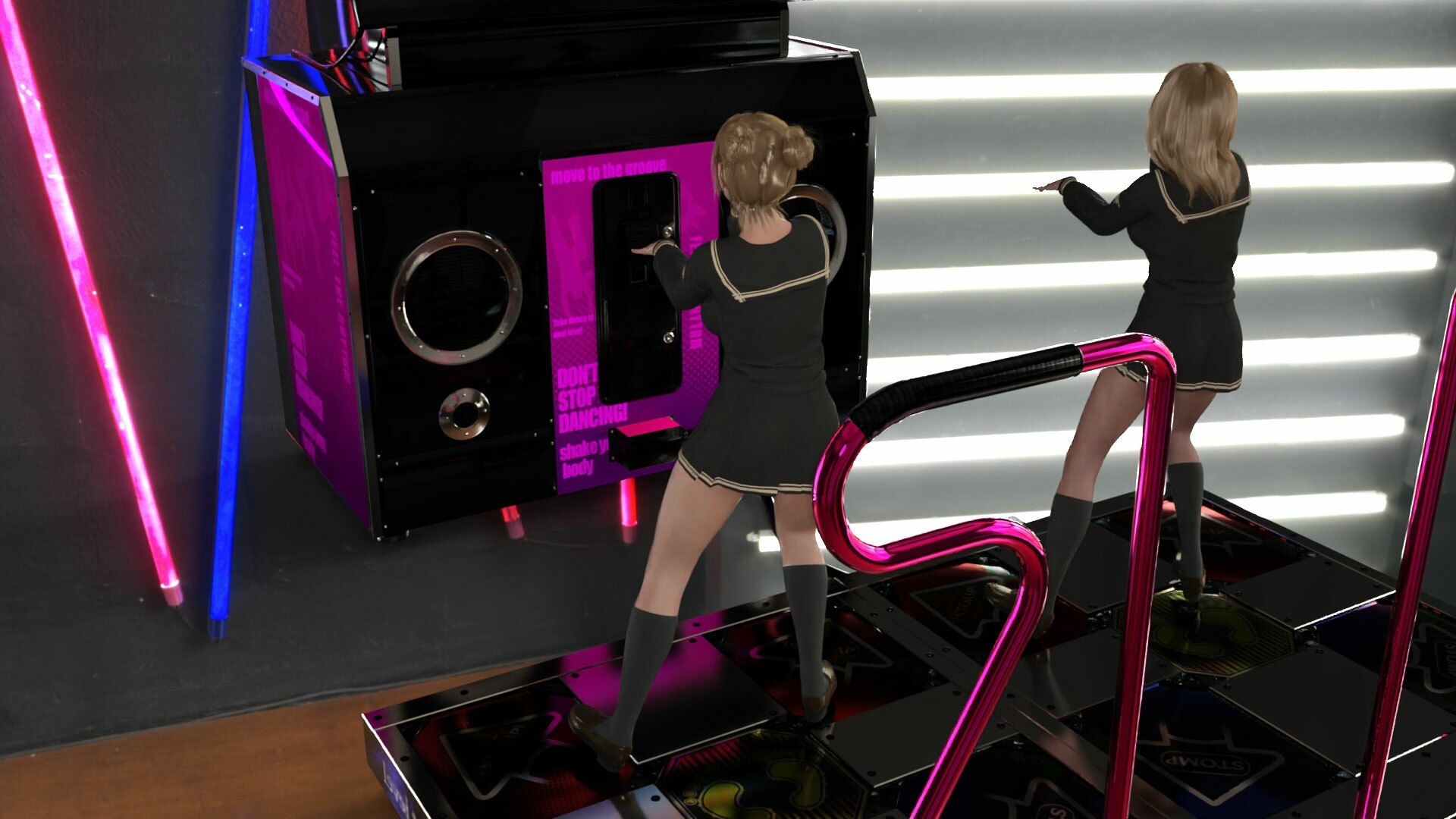 【▲100△100●100】学校帰りにコーヒーショップに寄って雑談する廻里と友梨。2025シリーズ（006:続・男どもは何故こうもパンチラが好きなのかについて） - サンプル画像 3