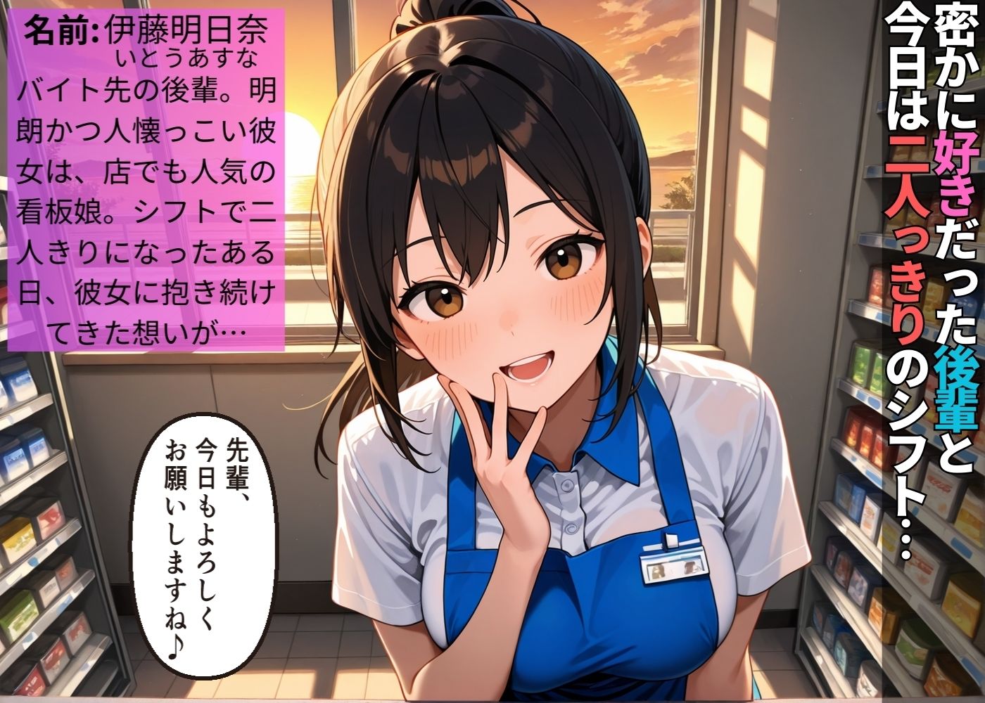 バ先の無防備な後輩に理性崩壊し中出し性調教【女子校生】【NTR】【種付けプレス】【CGイラスト500枚】 - サンプル画像 1