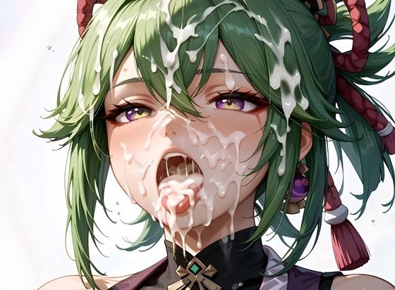 No.8_10人の原〇キャラの大量顔射AIイラスト集 100枚 - サンプル画像 2