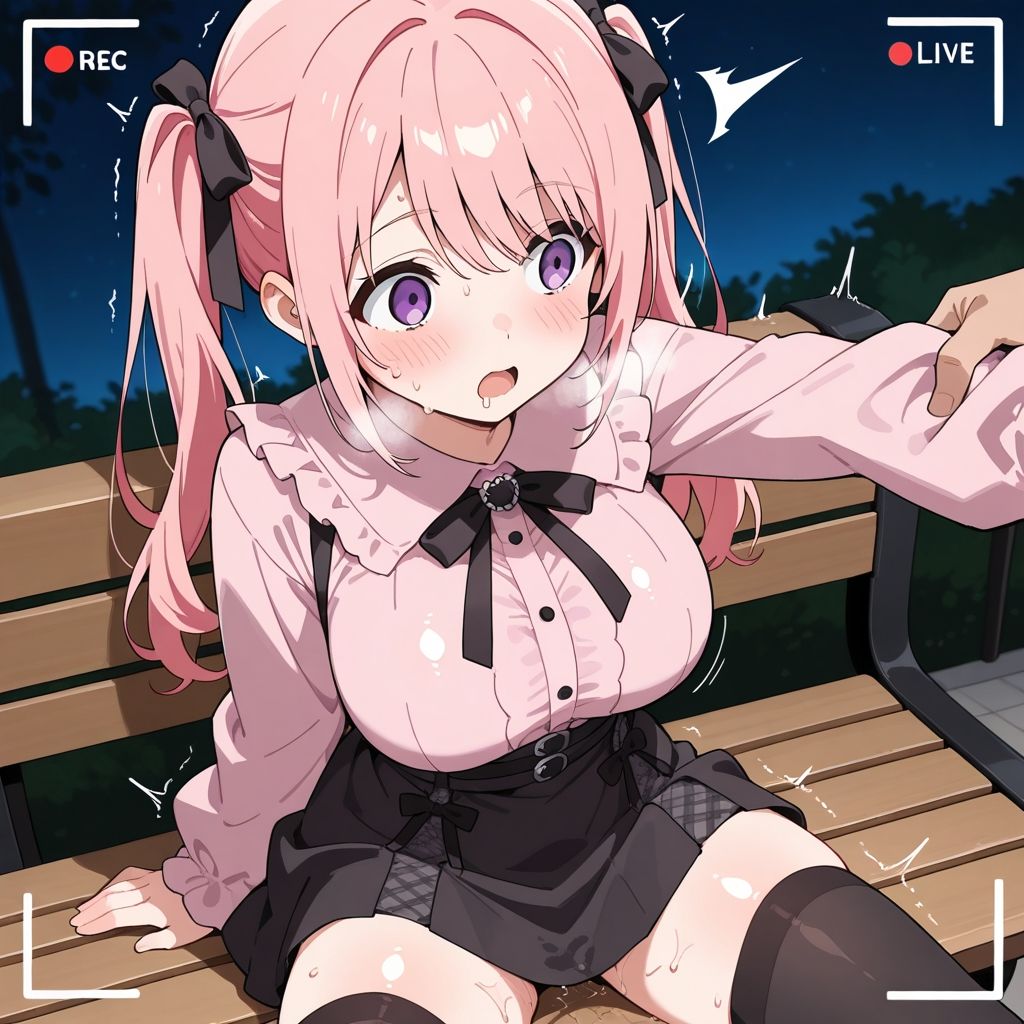 地雷系配信者ちゃんの公開ナマ配信 - サンプル画像 5