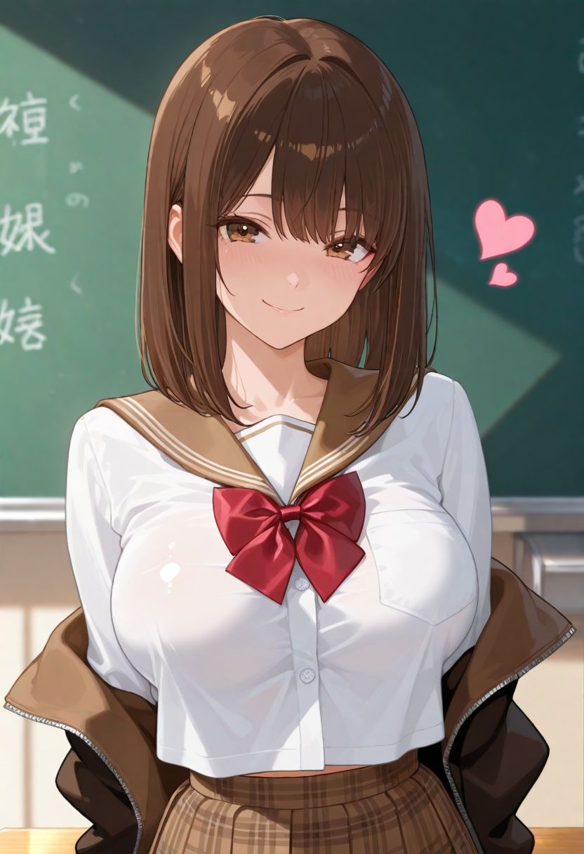 巨乳のくせに処女の女子校生に性指導 - サンプル画像 1