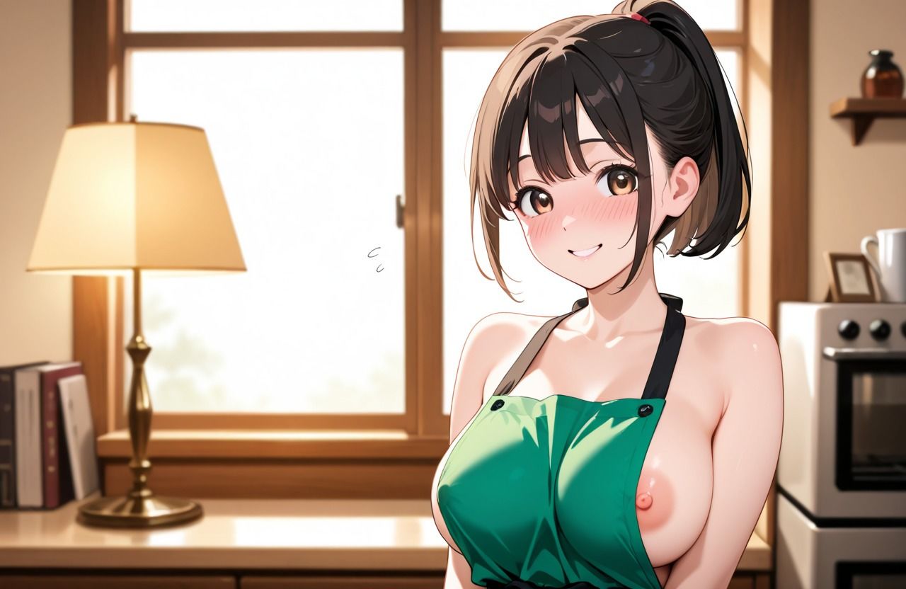 人妻性活  はだかエプロン編 - サンプル画像 8