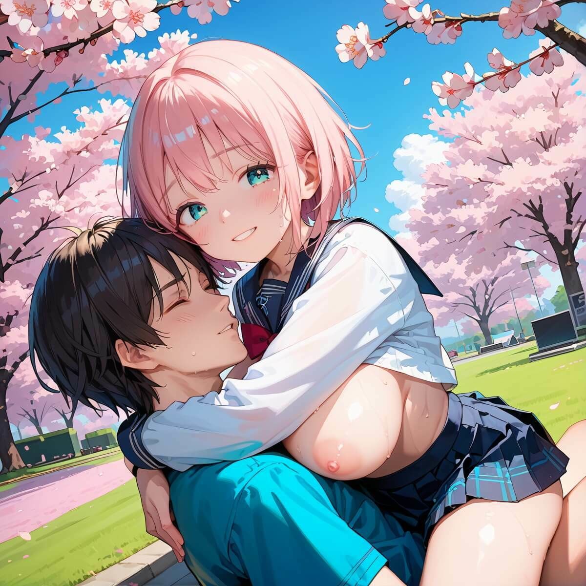 ノーパン学園のエッチな入学式〜学業よりもエッチ優先学校のムフフな実態〜10【厳選CG200枚収録】 - サンプル画像 5