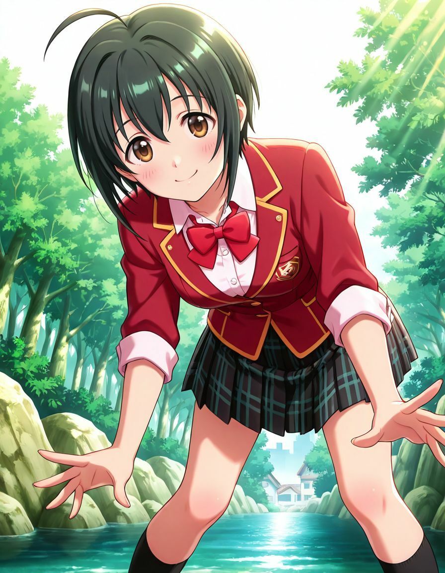 デレマス 小日向美穂 制服 おま〇こクパァ オナニー クンニ 潮吹き - サンプル画像 2