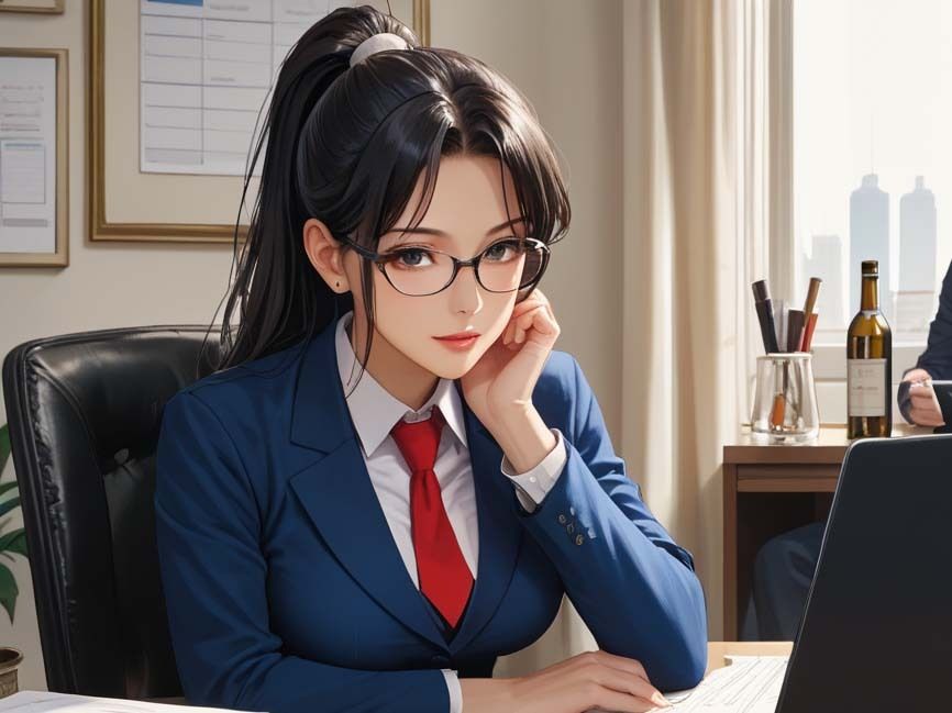 S◯X好きの清楚系人妻OLが職場の男たちの性処理長に任命される - サンプル画像 1