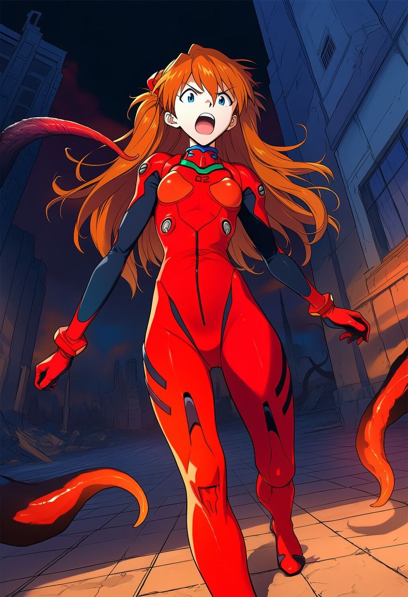 アスカ vs ぬるぬる触手 - サンプル画像 4