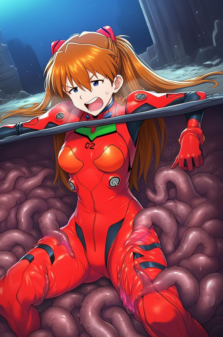 アスカ vs ぬるぬる触手 - サンプル画像 6