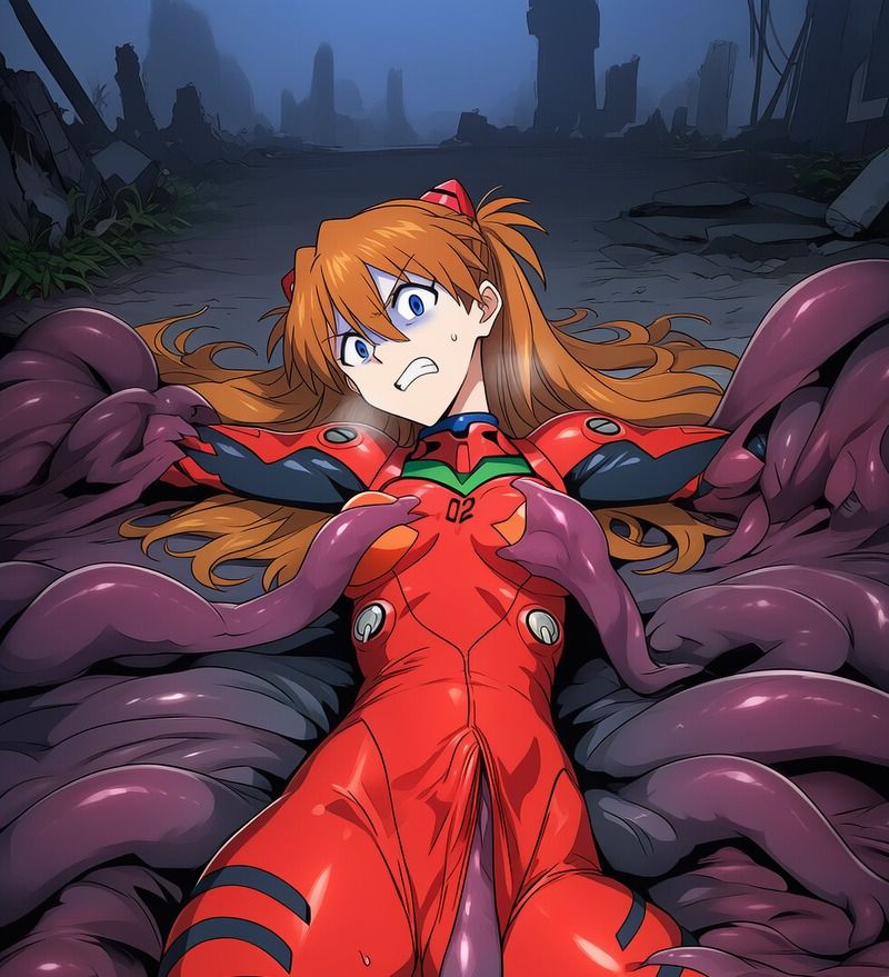 アスカ vs ぬるぬる触手 - サンプル画像 7