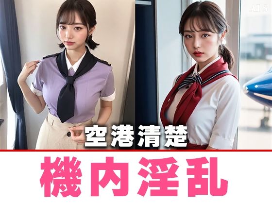 【約40分】『ケツアナ航空』客室乗務員、胸丸出し乱気流。-AIで描く究極の美女達- - サンプル画像 4