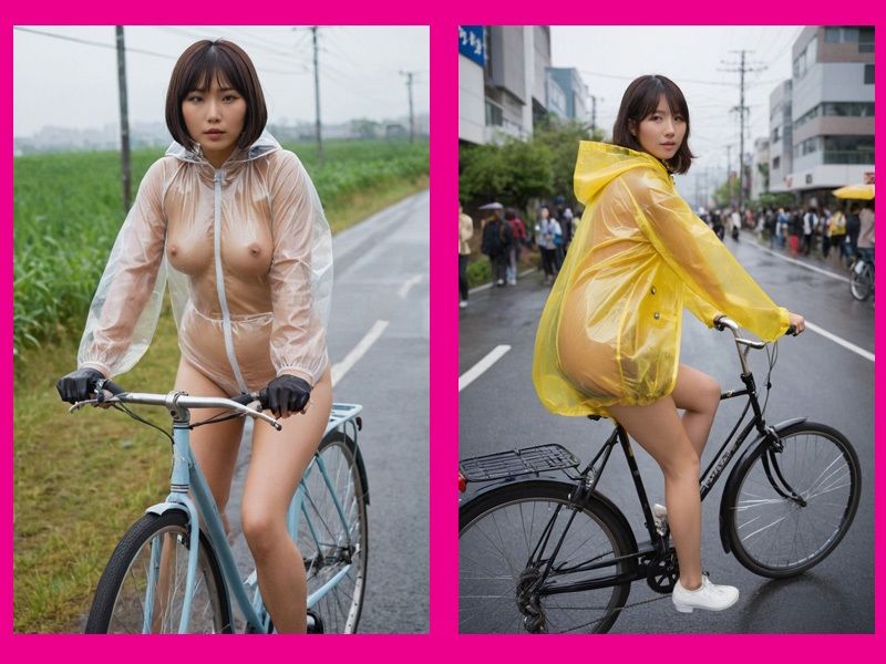 AI動画全裸雨カッパ - サンプル画像 3