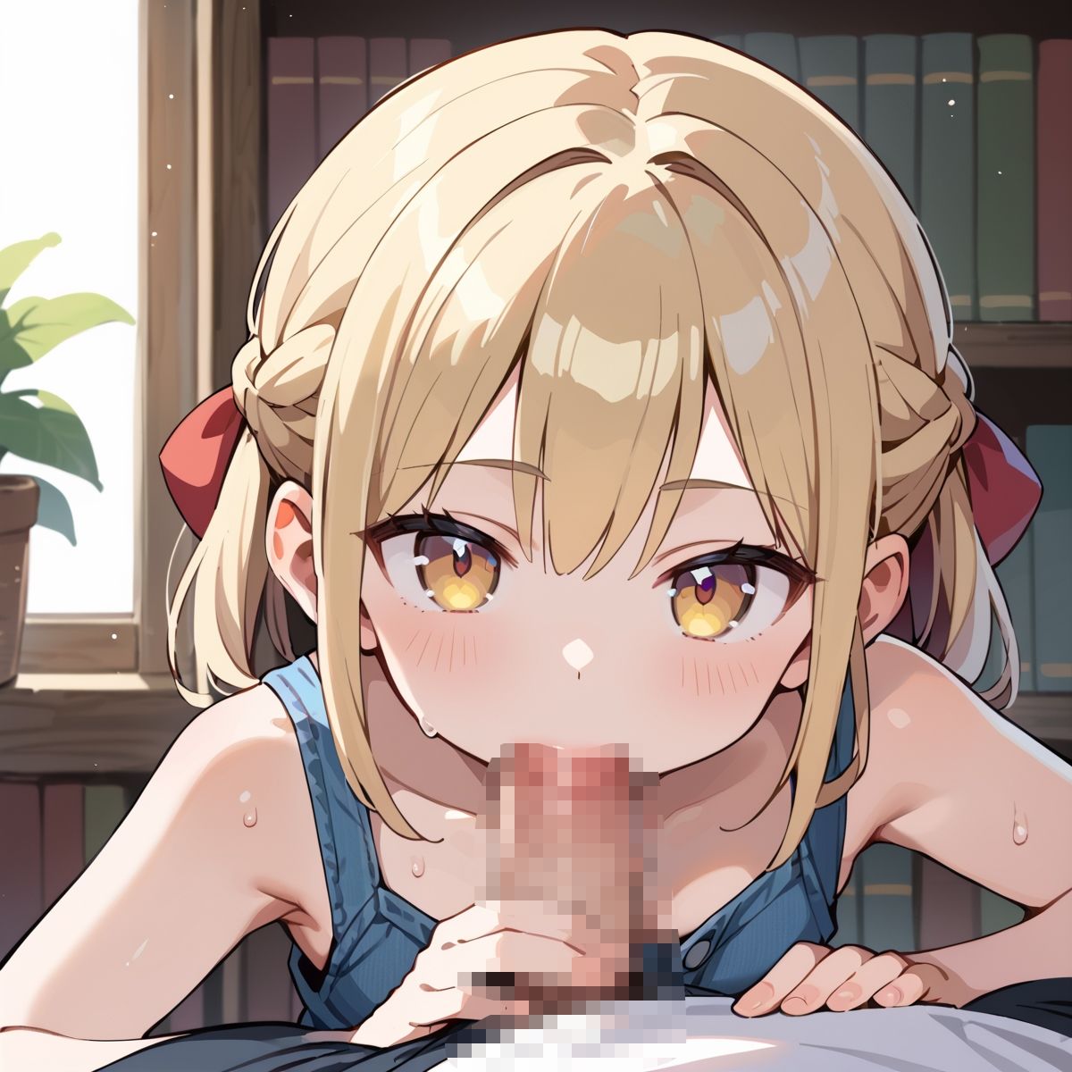 夏休み、図書館の静寂に溶ける2人の秘密page.4 - サンプル画像 4