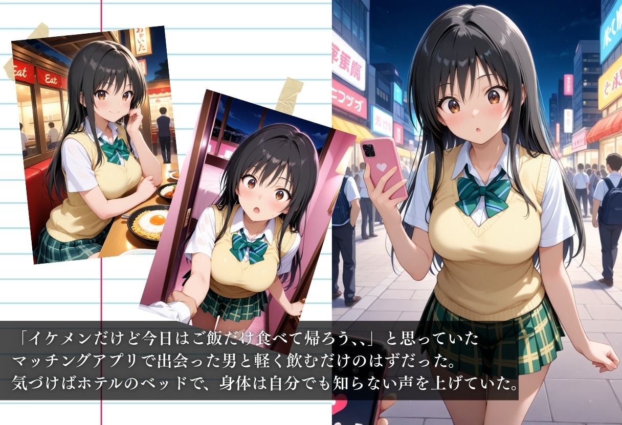 マッチングアプリでメス堕ち-ToL◯VEる・古手川唯編- - サンプル画像 1