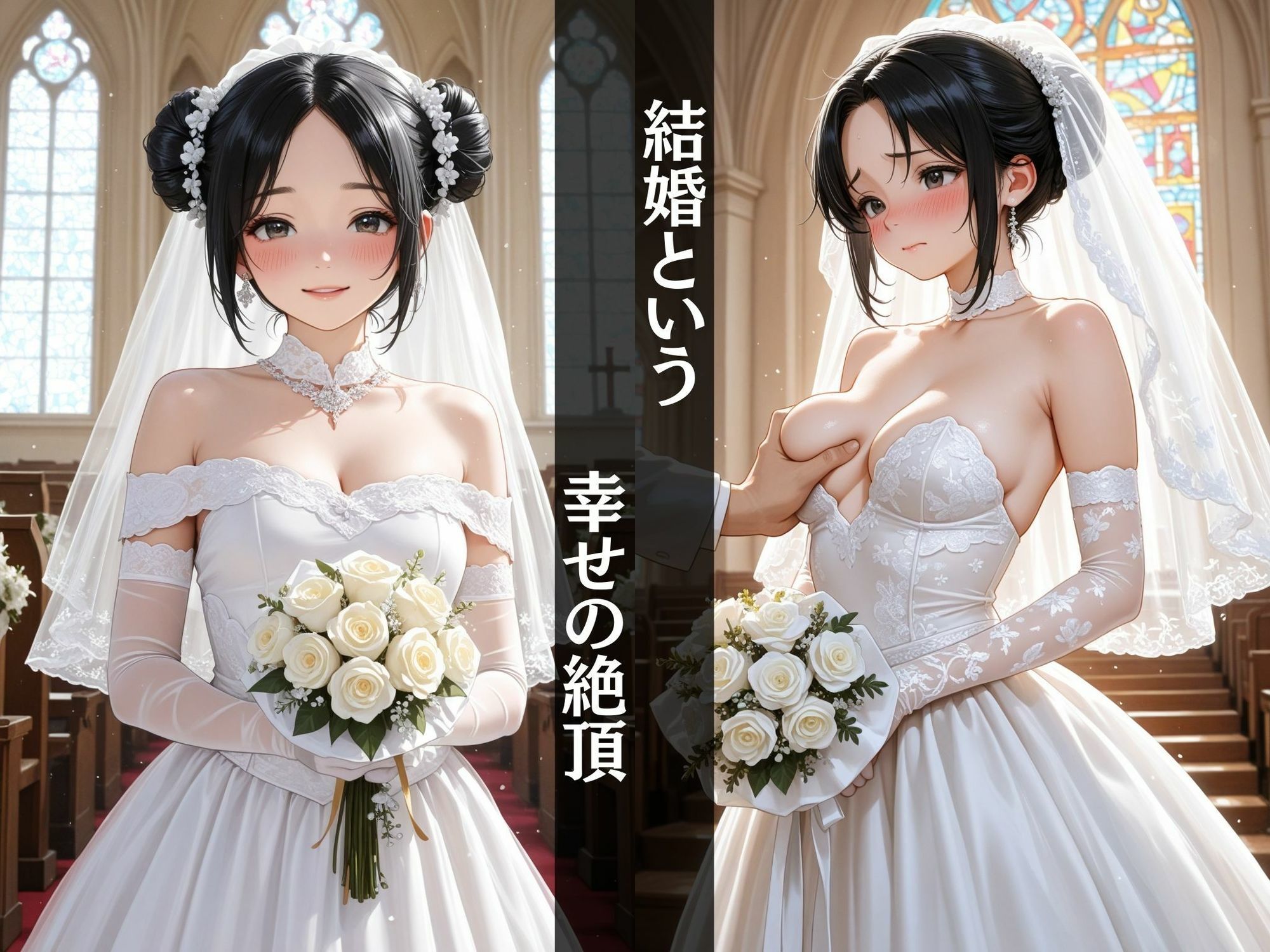 【花嫁浮気】  幸せの直後に油断のNTR〜二次会へ行く夫に隠れて...〜 - サンプル画像 1