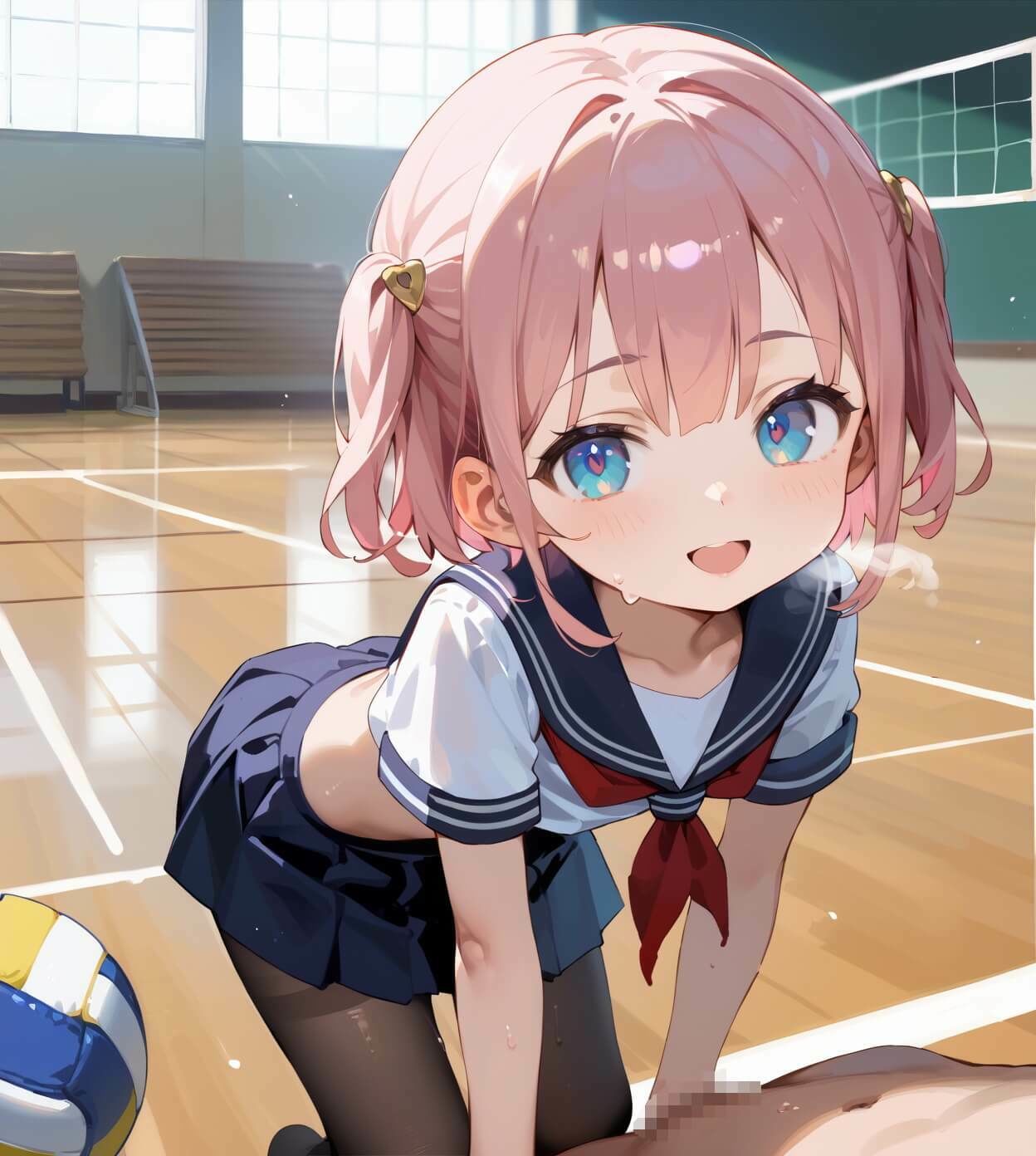 ちっぱい娘と隠れて体育館で2・230枚 - サンプル画像 1